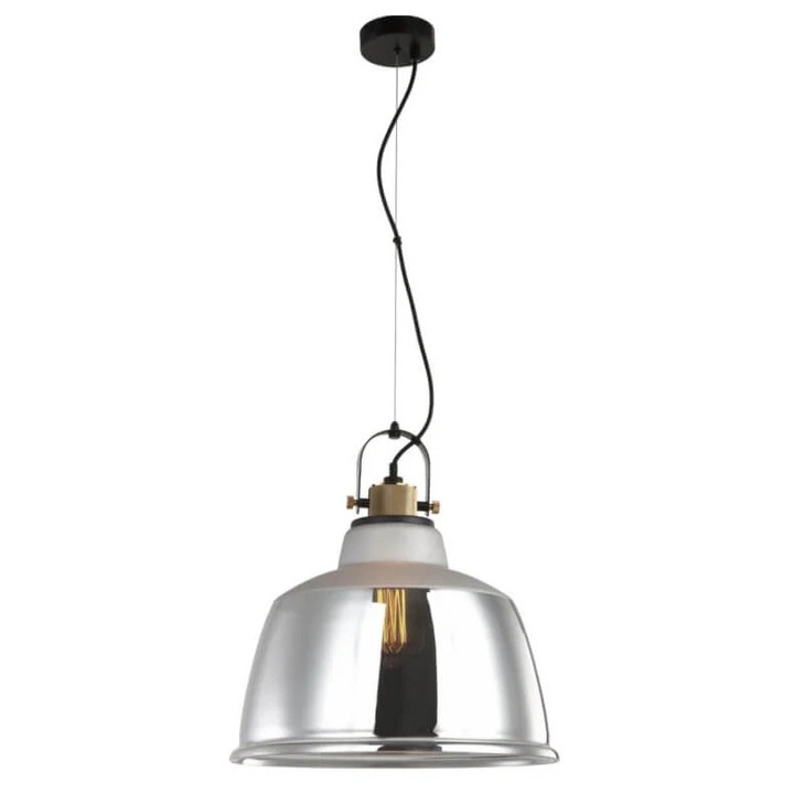 Lustra Klausen Asgard KL111019, 1xE27, neagră/aurie/fumurie, IP20