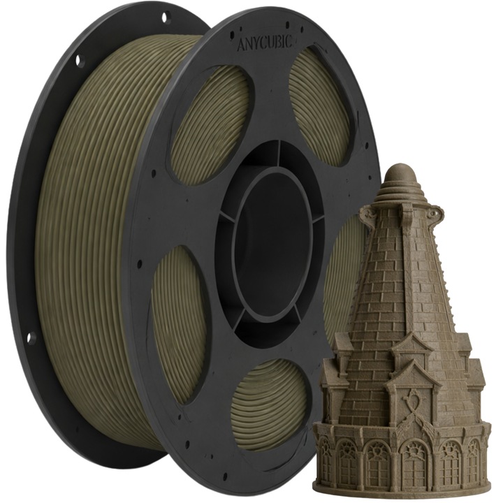 Filament, Anycubic PLA Matte, 1kg, Maro ciocolata, pentru imprimanta 3D