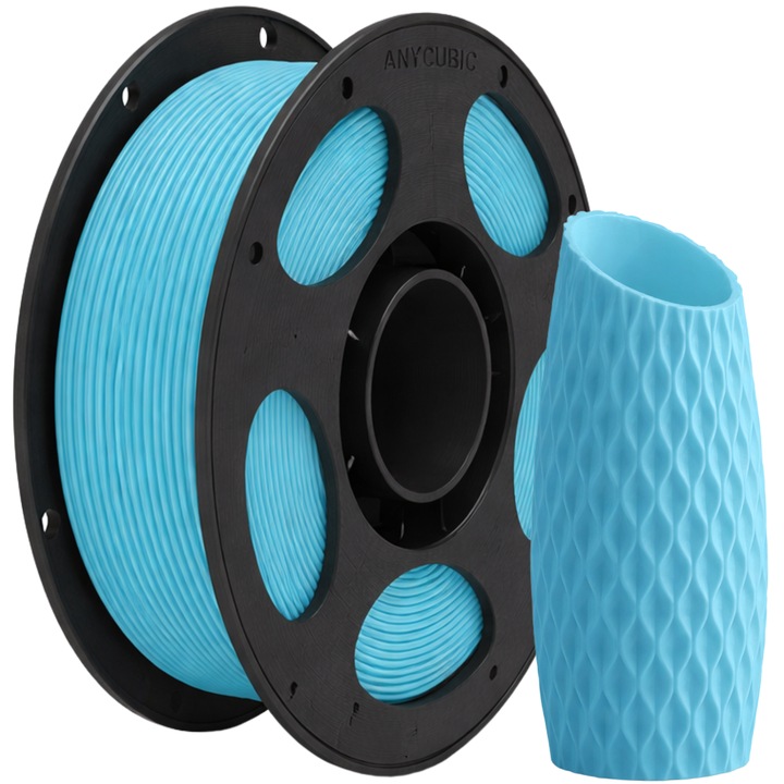 Filament, Anycubic PLA Matte, 1kg, Albastru cer, pentru imprimanta 3D