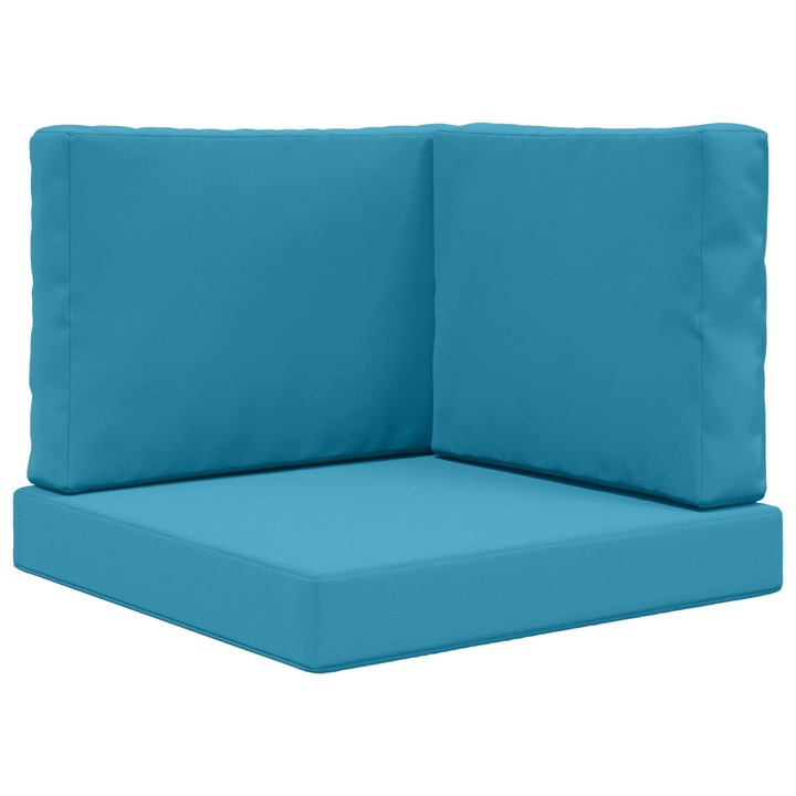 vidaXL Kültéri kanapé párna 3 pcs Királykék Poliészter 900754