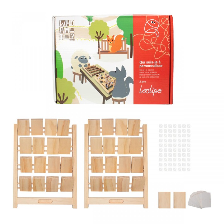 Joc personalizabil din lemn - Ghiceste cine sunt eu