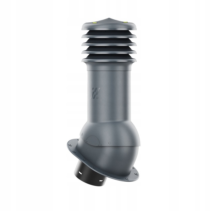 Kominek ventilator HiVENT 125mm, Krono-Plast, pentru acoperisuri plate, antracit, set complet