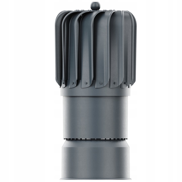 Nasada kominowa obrotiva Krono-Plast, 150mm, antracit, pentru ventilatie