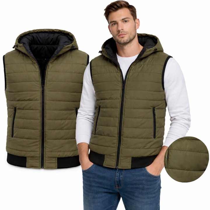 Férfi mellény, J.STYLE, zöld, L