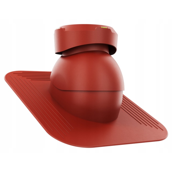 Kominek ventilator canalizare fi110, Krono-Plast, rosu RAL 3009, set complet cu niveluri, usor de montat