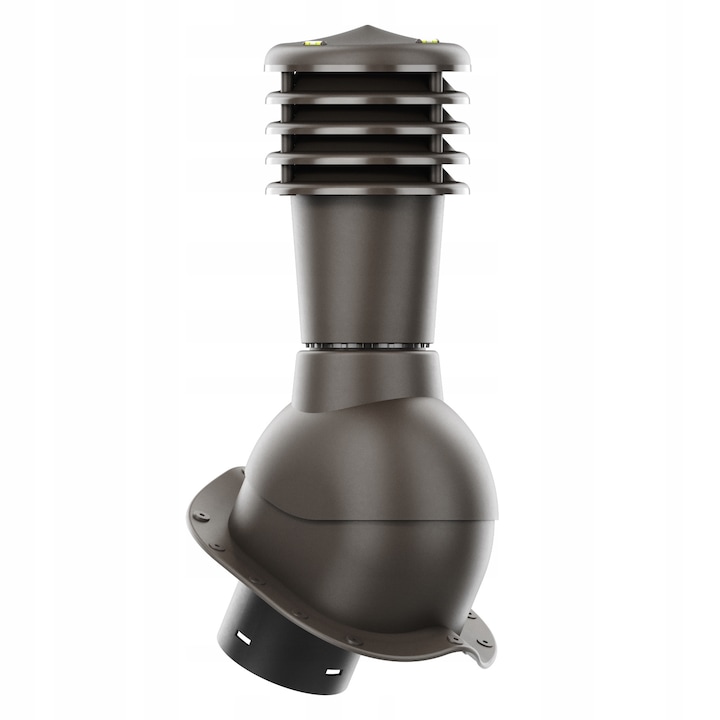 Elemente pentru acoperis, Krono-Plast, Kominek ventilatie SMART 125, neizolat, culoare ciemny braz, 8019