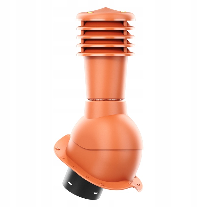 Elemente pentru acoperis, Krono-Plast, Kominek wentylacyjny SMART, fi125, neocieplony, colorat caramiziu