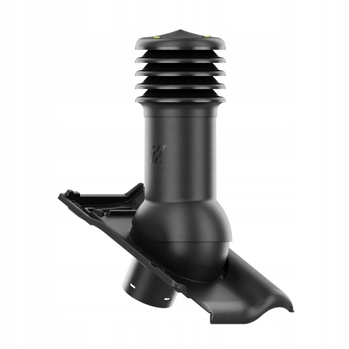 Componente acoperis, KRONO-PLAST, Kominek ventilare 150mm, neizolat, cu niveluri, Titania neagra, set complet