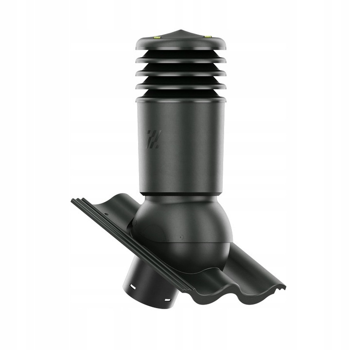 Completare set: Kominek ventilat ocieplonat HIVENT 125 mm, Krono-Plast, pentru acoperis SIGMA GRAFIT, 480 mm, polipropilena