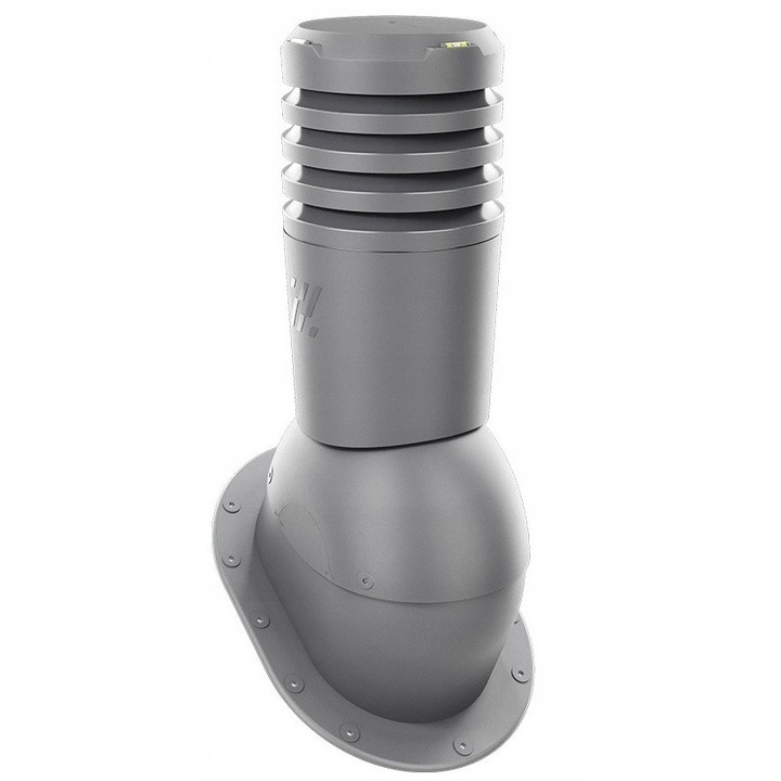 Kominek ventilator ECOLINE 150 mm, Krono-Plast, grafit RAL 7024, set complet cu baza si accesorii