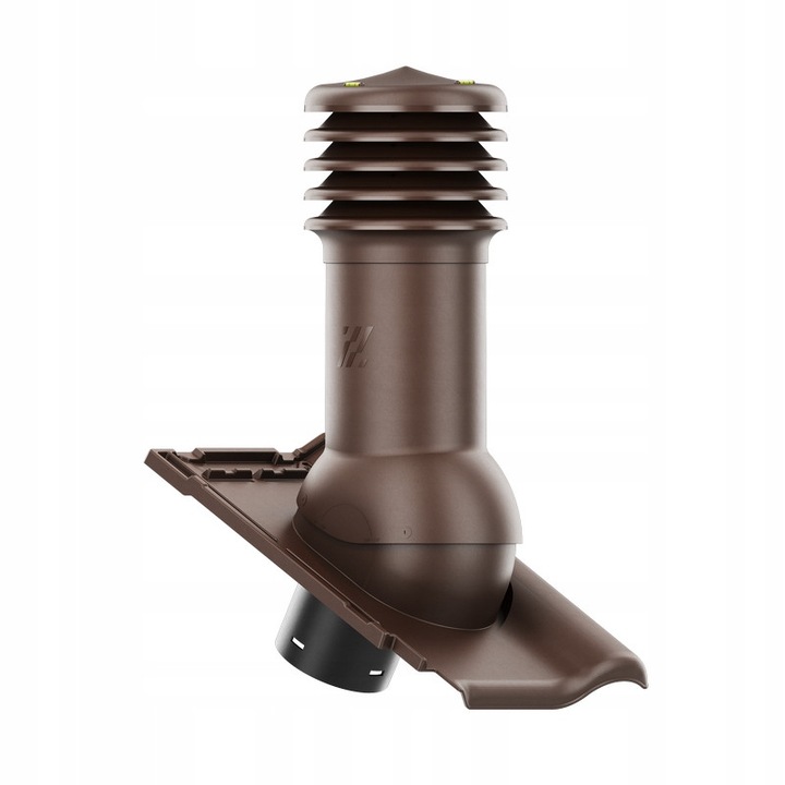 Completare set kominek ventilare HIVENT 150 mm, Krono-Plast, pentru tigla Alegra 9, culoare ciemno-brauna, inaltime 480 mm