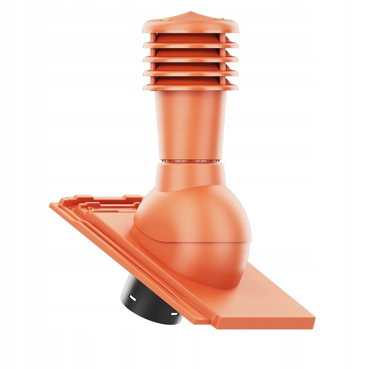 Kominek Ventilatie SmartLine, Krono-Plast, ceramica, 125mm, caramiziu, set complet