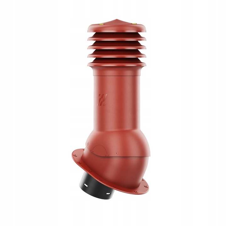 Kominek ventilator HiVent 125 mm, Krono-Plast, rosu, set complet cu niveluri si accesorii