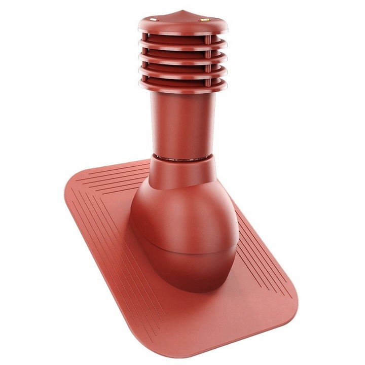 Kominek Ventilatie SmartLine, DN125mm, cu evacuare condens, rosu, set complet