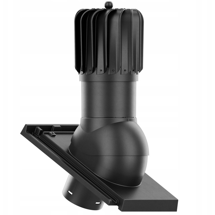 Kominek ventilator ROTOLINE, Krono-Plast, 150mm, negru, set complet