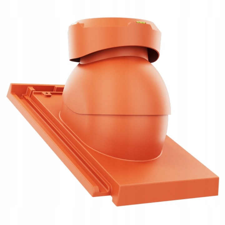 Kominek ventilator canalizare fi110 set, Krono-Plast, rosu natural, dimensiuni baza 436x257mm