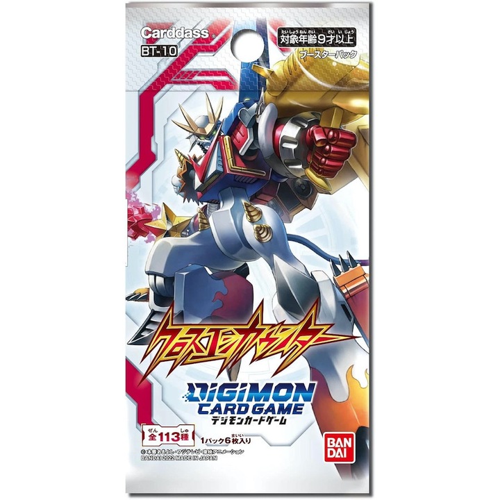 Digimon BT-10 XROS Encounter Booster csomag (6db Japán Digimon kártya)