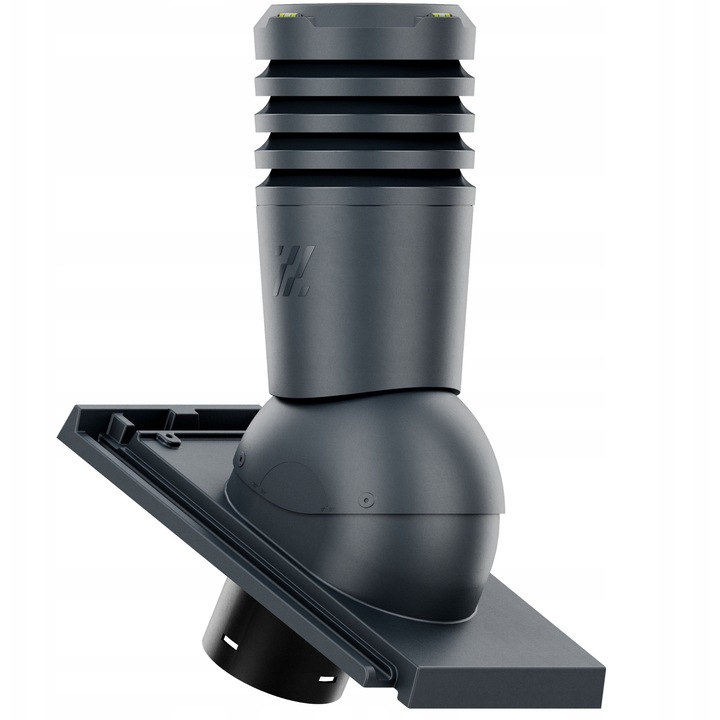 Kominek ventilator ECOLINE Premium, Krono-Plast, fi125, negru, set complet