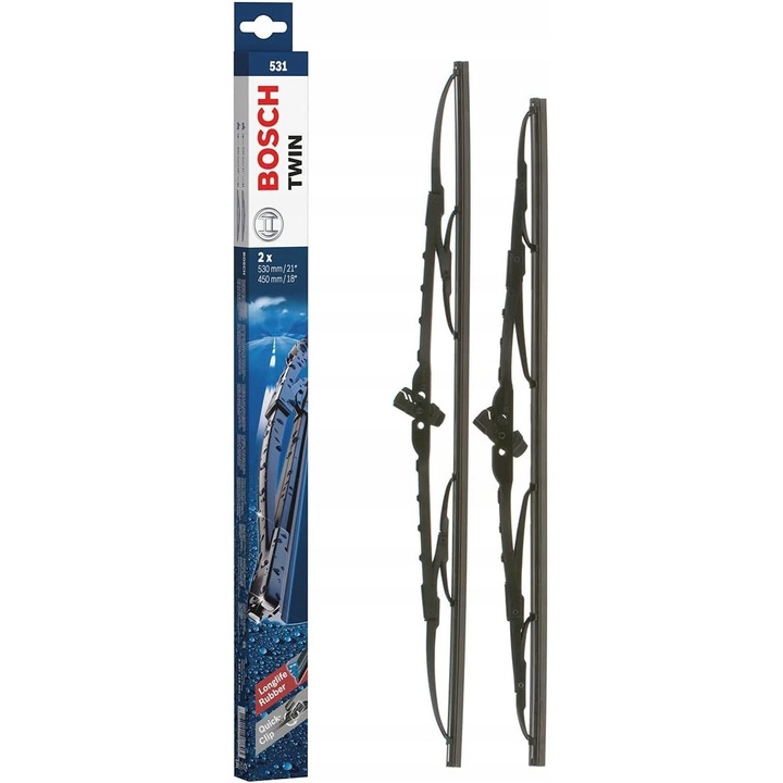 Set stergatoare Bosch, 3 397 118 402, tehnologie din doua materiale, rezistent la uzura, dimensiuni universale