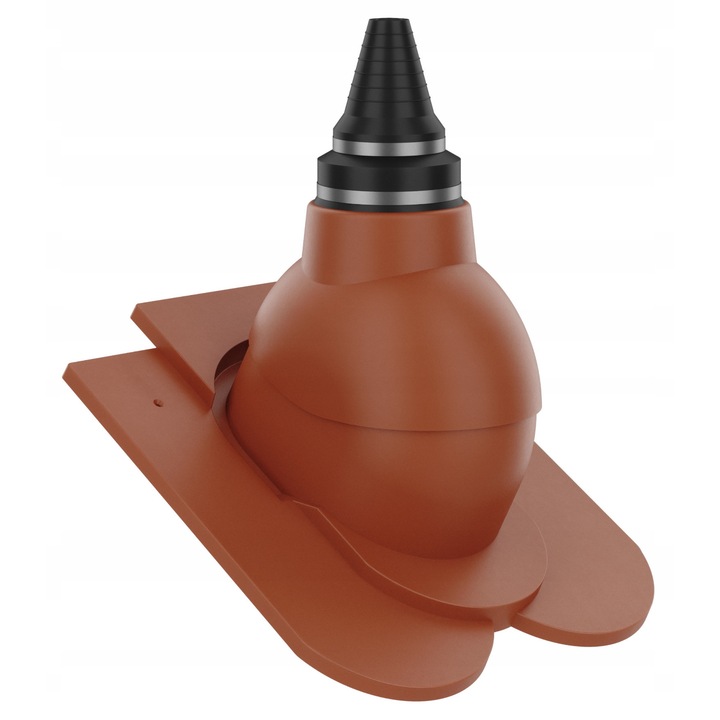 Trecere antena reglabila, Krono-Plast, castron, 19-90mm, culoare: castan, dimensiuni: 42x36cm