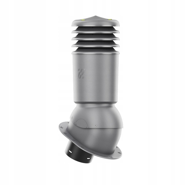 Kominek ventilat HiVent 125 mm, grafit, set cu niveluri, pentru acoperisuri plate