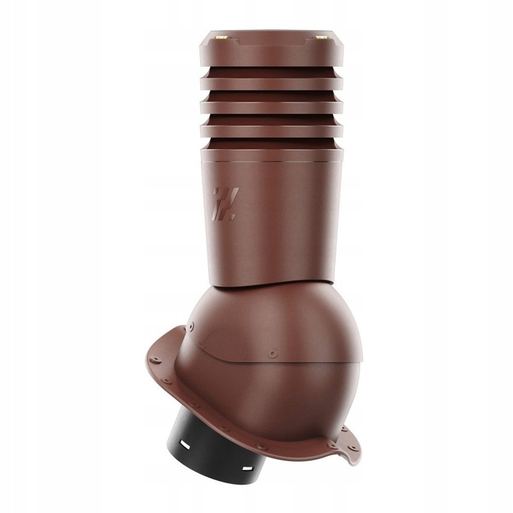 Kominek ventilare Krono-Plast Ecoline, fi 125, set complet, culoare 8017, pentru acoperisuri