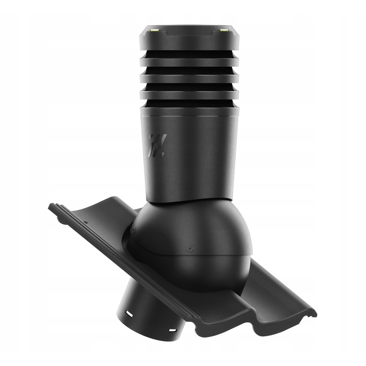 Kominek ventilare ECOLINE Premium, Krono-Plast, 150mm, set complet, polipropilen, negru