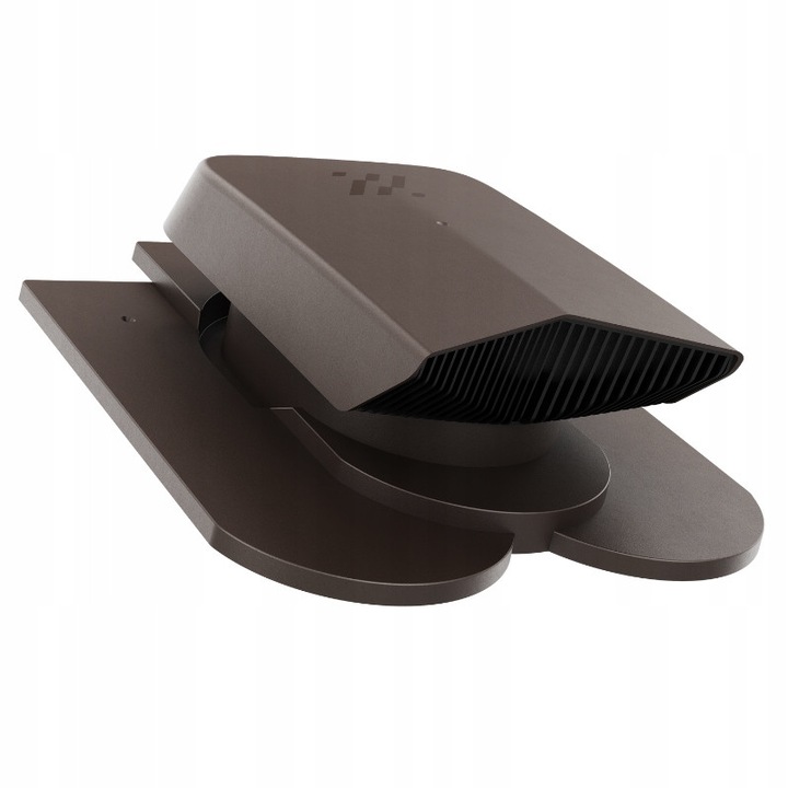 Ventilator polaciowy Krono-Plast, set cu baza, 11cm, ciemny braz