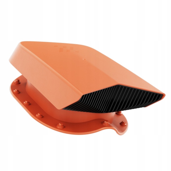 Ventilator polaciowy Krono-Plast, pentru fiecare blachodachowka, culoare caramida RAL 8004, inaltime 11 cm, set complet