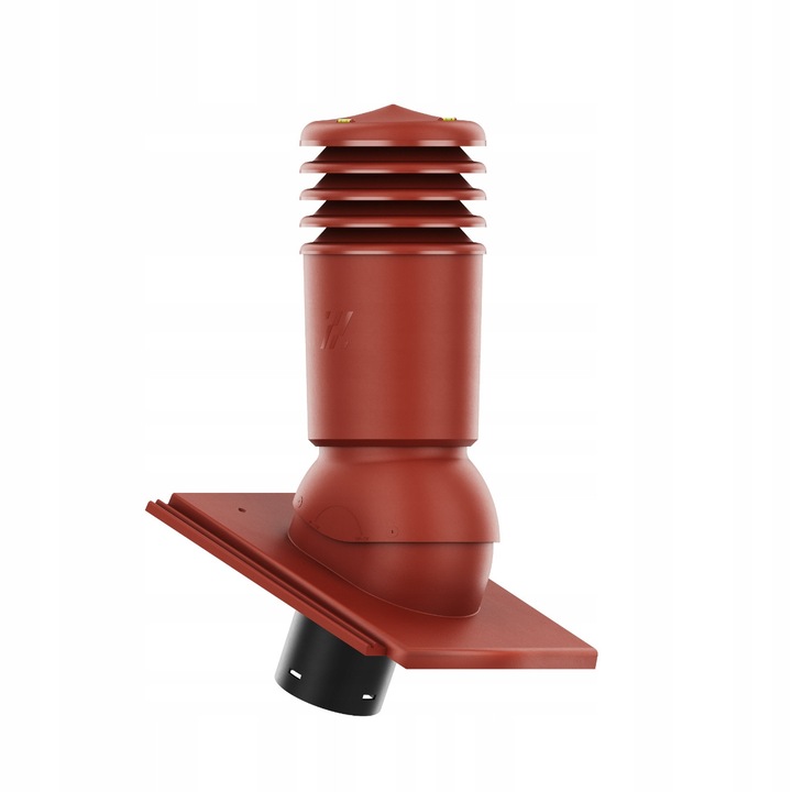 Completare set cominek ventilat KRONO-PLAST HIVENT 150 mm, ciemnoczerwena, 480 mm, cu niveluri pentru montaj