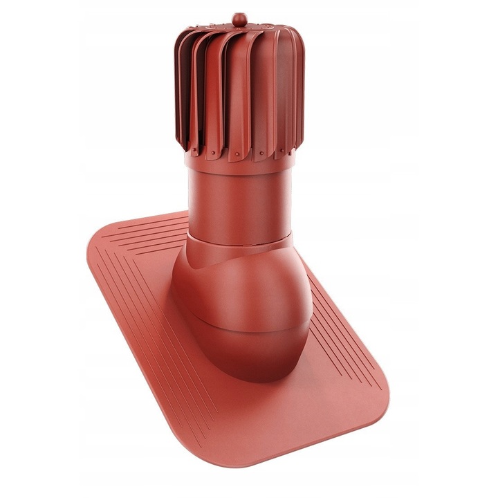 Cominek Ventilatie Rotativ, Krono-Plast, DN 150mm, Culoare Cires RAL 3009, Set Complet