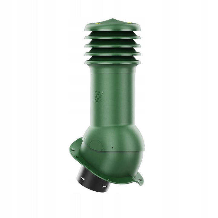 Componente pentru acoperis, Krono-Plast, Kominek ventilator HiVent, 125 mm, verde RAL 6020, set complet