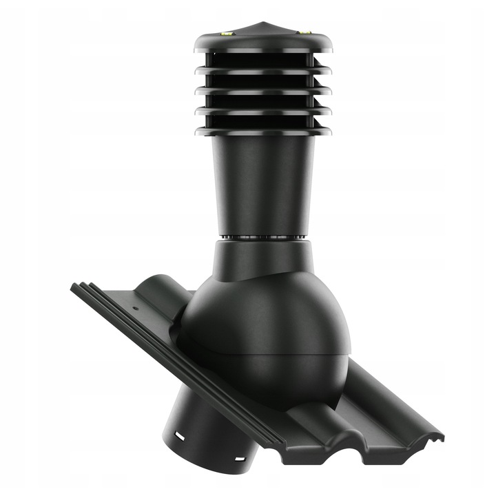 Kominek Ventilatie SmartLine, Krono-Plast, Grafit, 125mm, set complet