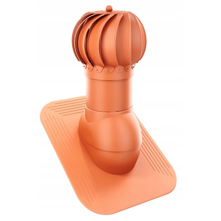 Cominek ventilator rotativ, Krono-Plast, DN 150mm, Cegleasca RAL 8004, 37x46cm, set complet