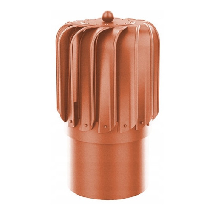 Hosszított kéményventilátor, forgó. Krono-Plast, 150mm, téglavörös RAL 8004, szellőzéshez