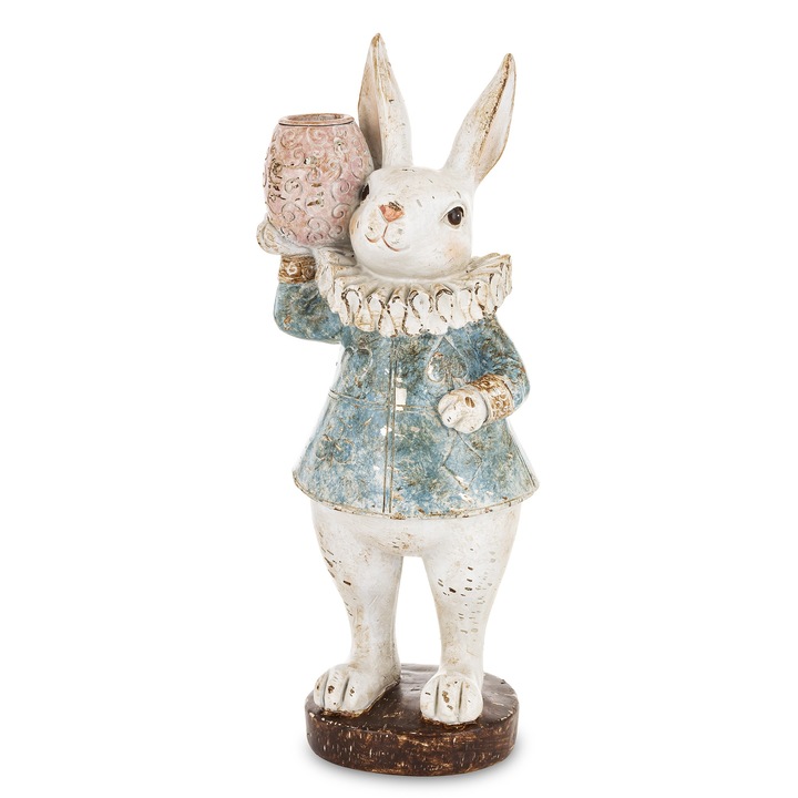 Nyuszi figura tojással, 27, 5 x 10, 5 x 9, 5 cm