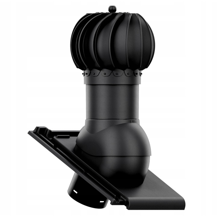 Krono-Plast ROTOLINE 150mm forgó tetőszellőző kosár, fekete, komplett szett