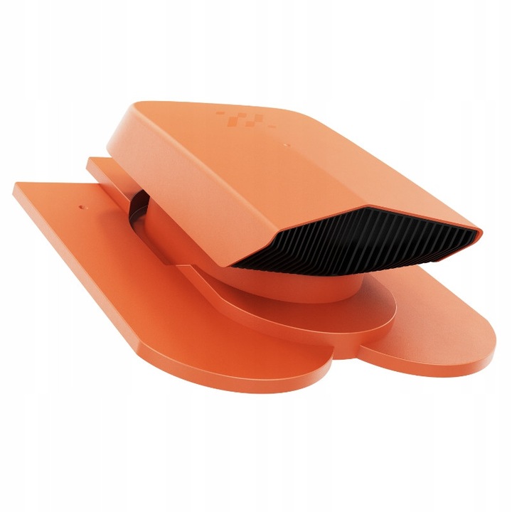 Ventilator polaciowy Krono-Plast, caramida, 11cm, set cu baza de tigla