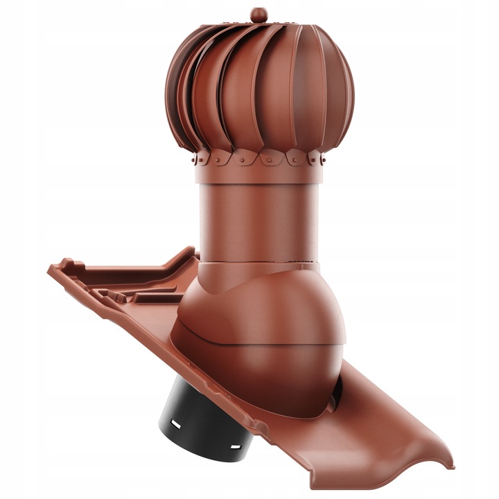 Krono-Plast Alegra 9V kerámia tető szellőzőkosár, 150mm, gesztenyebarna