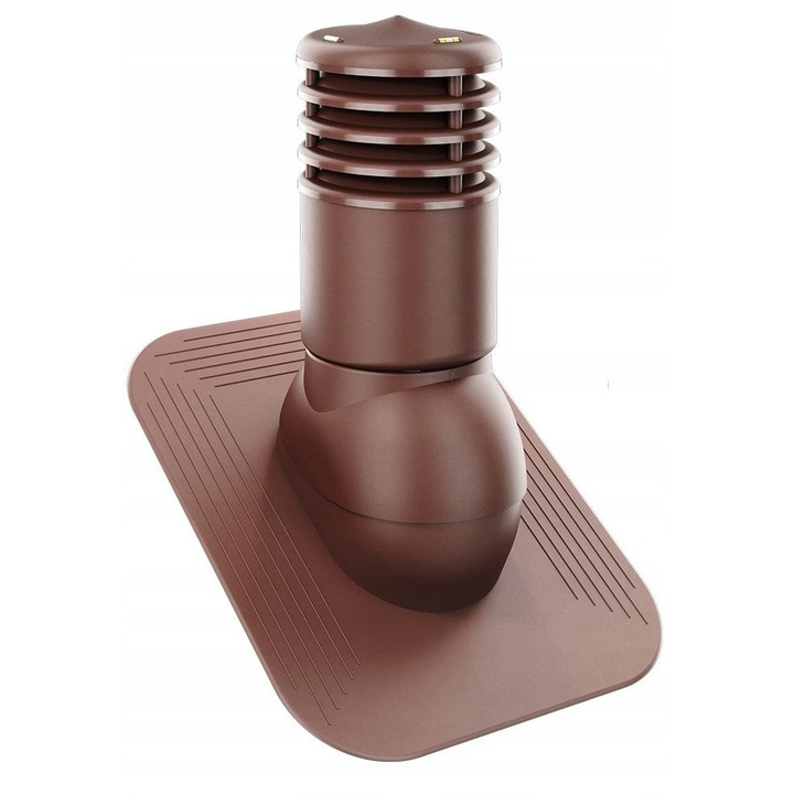 Kominek Ventilatie Ocieplata Krono-Plast DN150mm, 5-45 grade, Culoare: Maro RAL 8017, Set complet