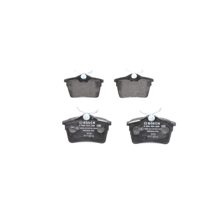 Kloce de frana spate Bosch 0 986 494 646, 87,2x52,8x16,5mm, sistem Lucas/TRW