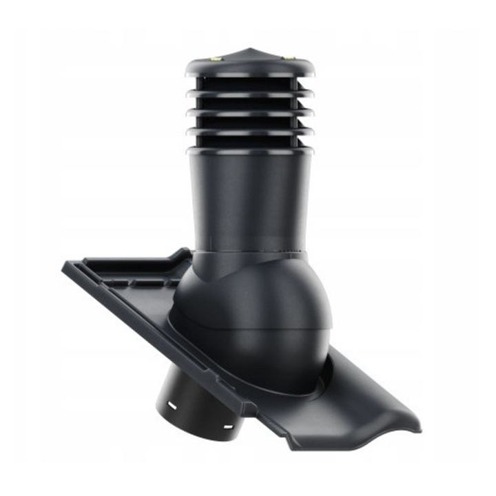 Kominek Ventilatie Set, Krono-Plast, SmartLine, 150mm, Negru, 37x46cm