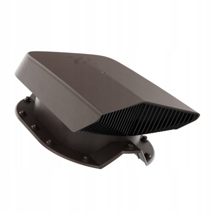 Ventilator polaciowy Krono-Plast, T35, ciem brown RAL 8019, set cu uszczelka butylowa, dimensiuni 40 m2