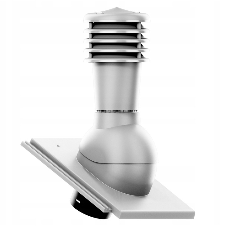 Kominek Ventilatie Set, Krono-Plast, SmartLine, 125mm, Gri, 37x46cm