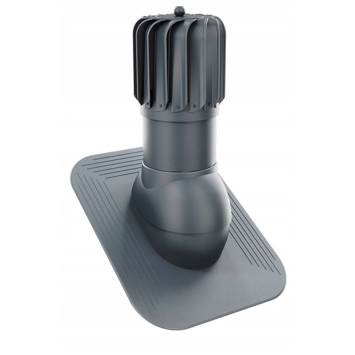 Cominek Ventilatie Rotativ, Krono-Plast, DN 150mm, Antracit, 37x46cm, Set complet