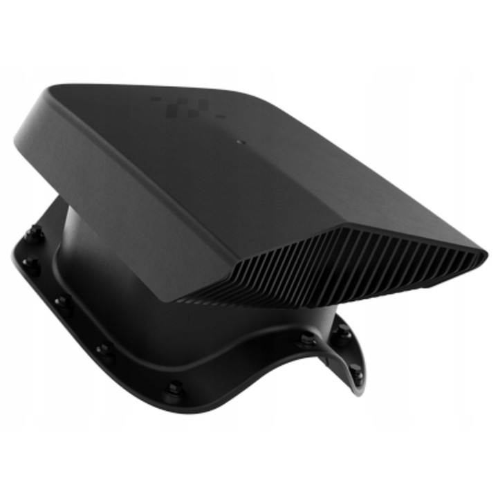 Ventilator polaciowy Krono-Plast, negru RAL 9005, set complet pentru montaj, 11cm