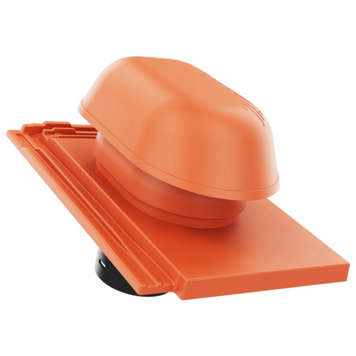 Cos de ventilatie sanitar Krono-Plast, componenta pentru ERLUS LINEA, rosu natural/sinterizat, dimensiuni 485x290mm