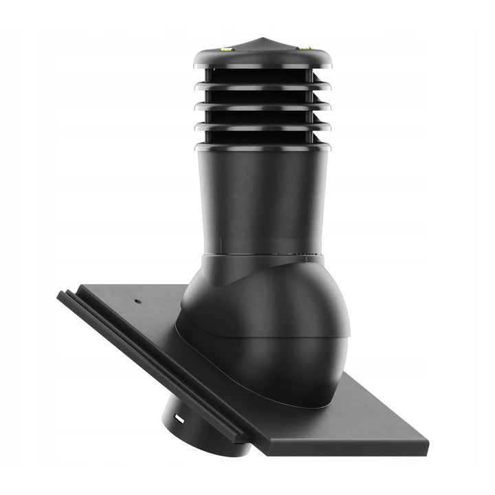 Kominek Ventilatie Set, Krono-Plast, SmartLine, 150mm, Negru, 37x46cm