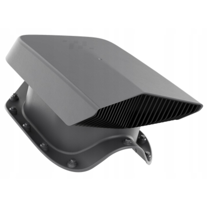 Ventilator polaciowy Krono-Plast, grafit RAL 7024, 11cm, set complet cu trecere si accesorii