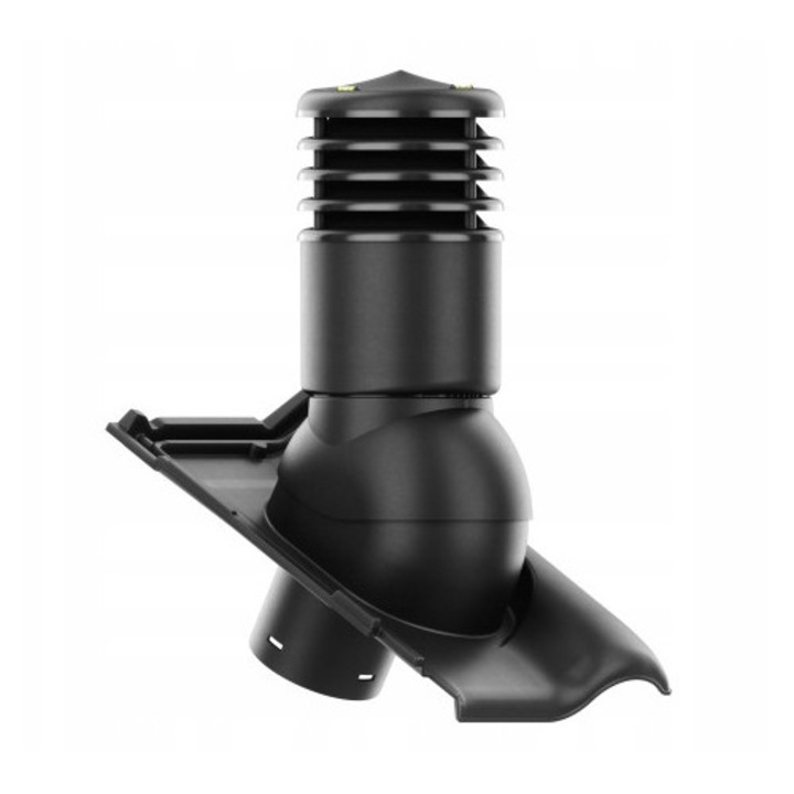 Kominek Ventilatie Set, Krono-Plast, SmartLine, Ocieplon, Negru, DN150 mm, H456 mm, 37x46cm